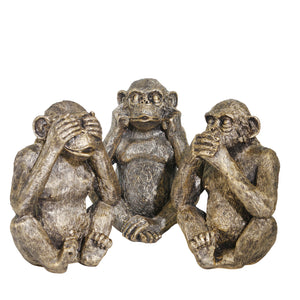 Polyresin Hear No Evil, Speak No Evil, See No Evil Monkeys (SET OF 3)